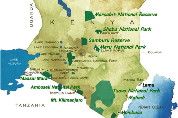 Kenya tour map