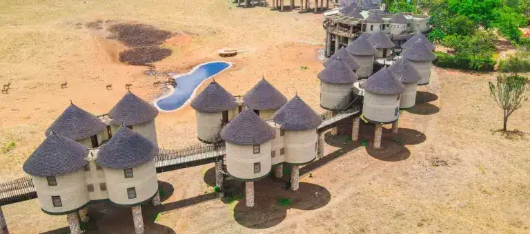 Aerial view salt lick safari lodge