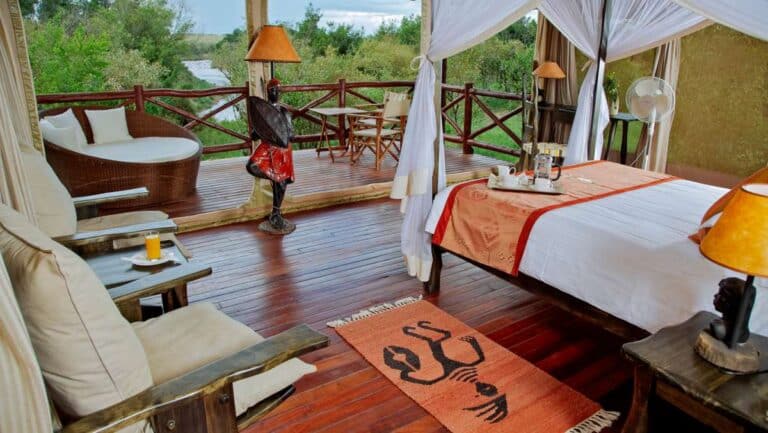 Ashnil Mara Camp river view double tent