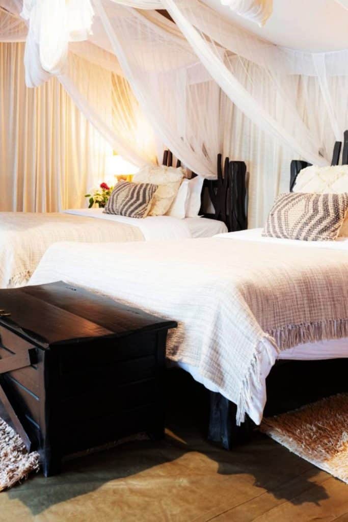 Twin tent at Mara Crossing Luxury Camp